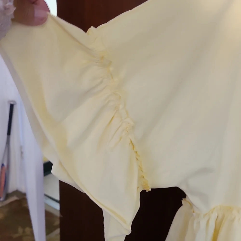 Francesca's Collections Light Yellow Ruffled Blouse - Picture 3 of 8